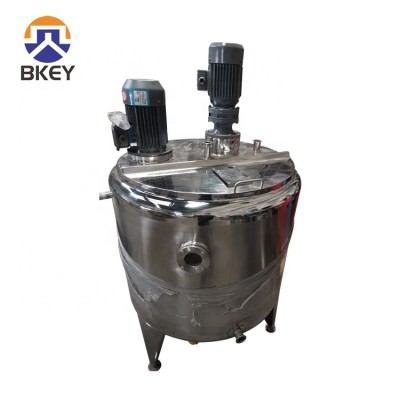 Food Grade 500liter Stainless Steel Electric Heating Liquid Mixing Tank with Two Agitator